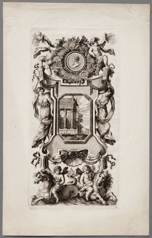 Ornamentprent. Livre de diverses grotesques, peintes dans le Cabinet de la Reine Régente, au Palais Royal (kopie).